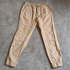 George khaki biker joggers